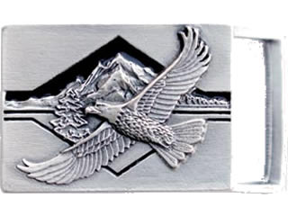 Vintage Pewter Soaring Eagle buckle by Siskiyou