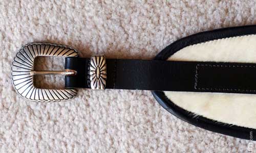 Wide Western Woman's Hair-on-Calf skin belt