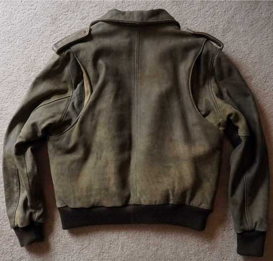 Khaki leather back