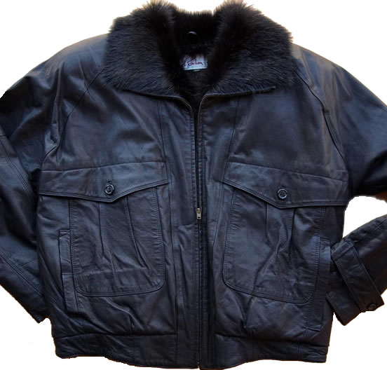 Marmot Lined Leather Bomber Jacket size 44