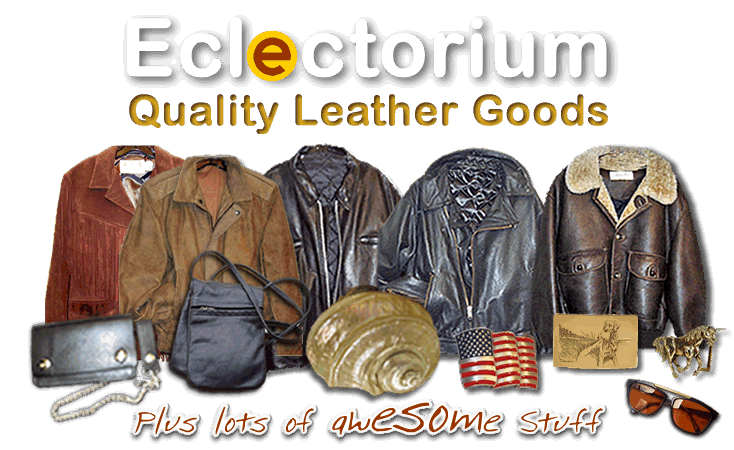 Eclectorium has Quality Leather Goods, Sunglasses, Belt Buckles, Art Deco Lamps and Cool Stuff - Also Ray-Ban, Red Sox, and Harley items!