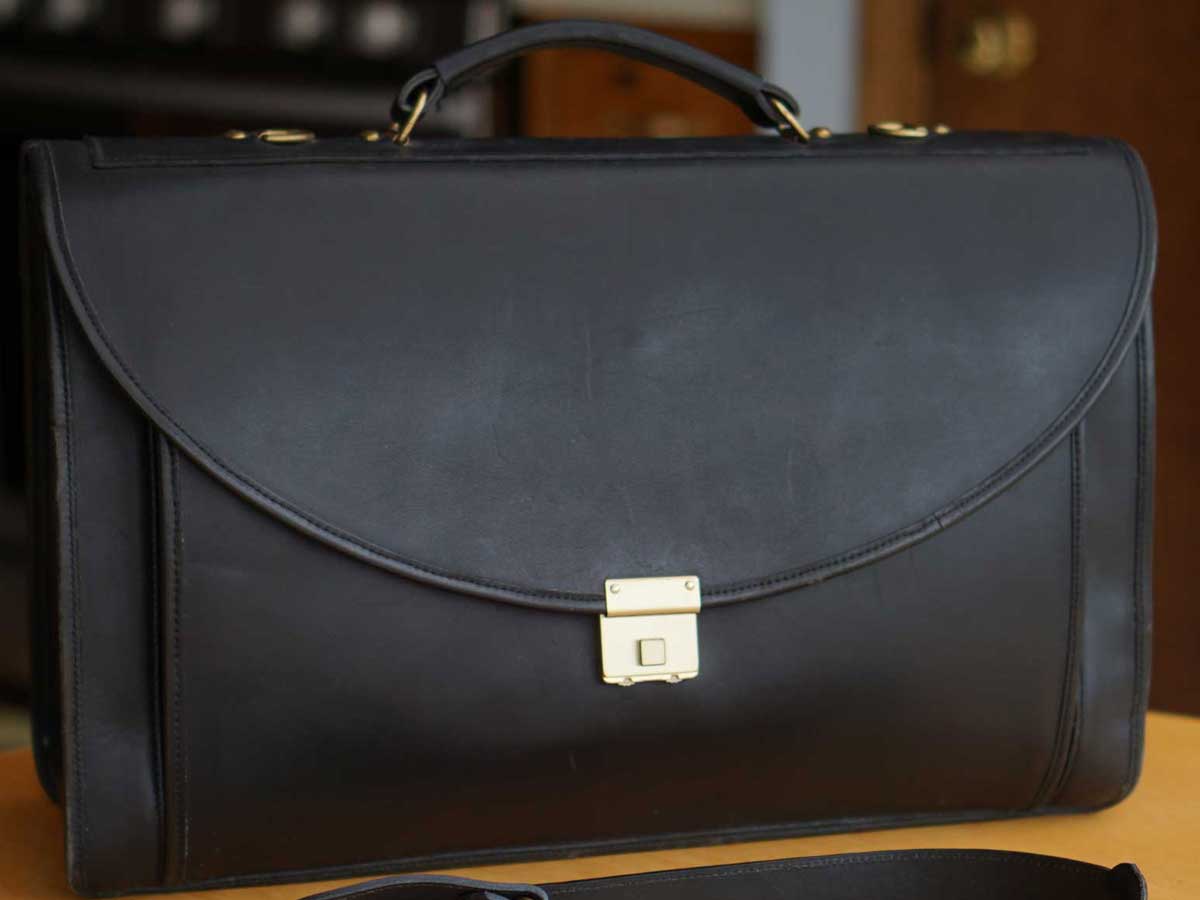 Belting Leather Legal Briefcase with Leather lining